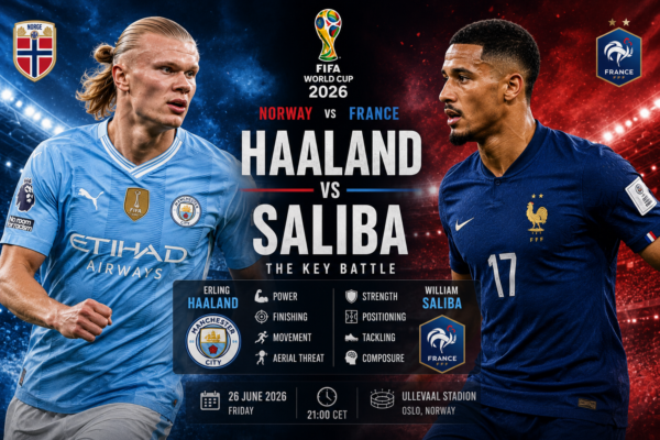 Erling Haaland vs William Saliba: The Key Individual Battle in Norway vs France