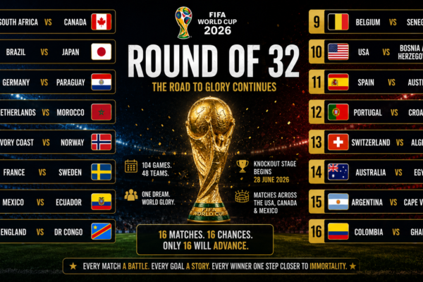 FIFA World Cup 2026 Round of 32: Complete Bracket, All Fixtures, Dates and Key Storylines